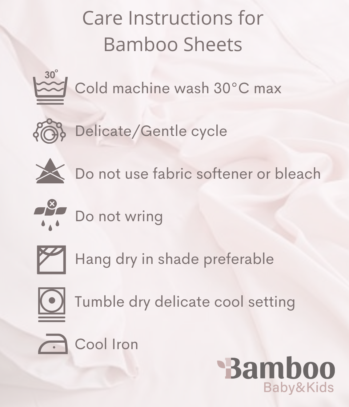 Bamboo Sheets Care Instructions