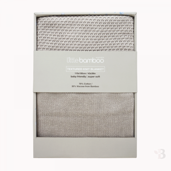 Bamboo Textured Knit Blanket - Natural