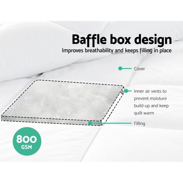 Bamboo Microfibre Quilt - White