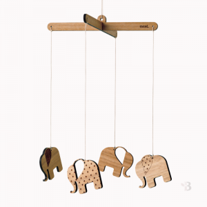 Bamboo Nursery Mobile - Elephants