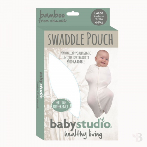 Bamboo Swaddle Pouch - Bright White