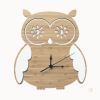 Bamboo Wall Clock - Owl